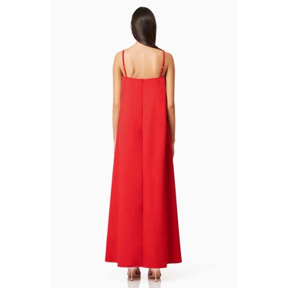Elliat Buttercup Maxi Dress Floral Embellished Red Maxi Dress - Picture 3 of 7